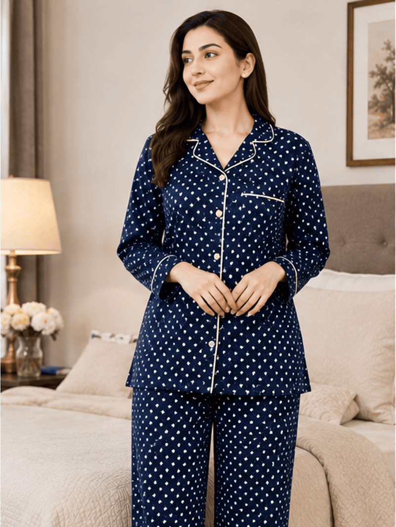Starry Night Premium Linen Pajama Set