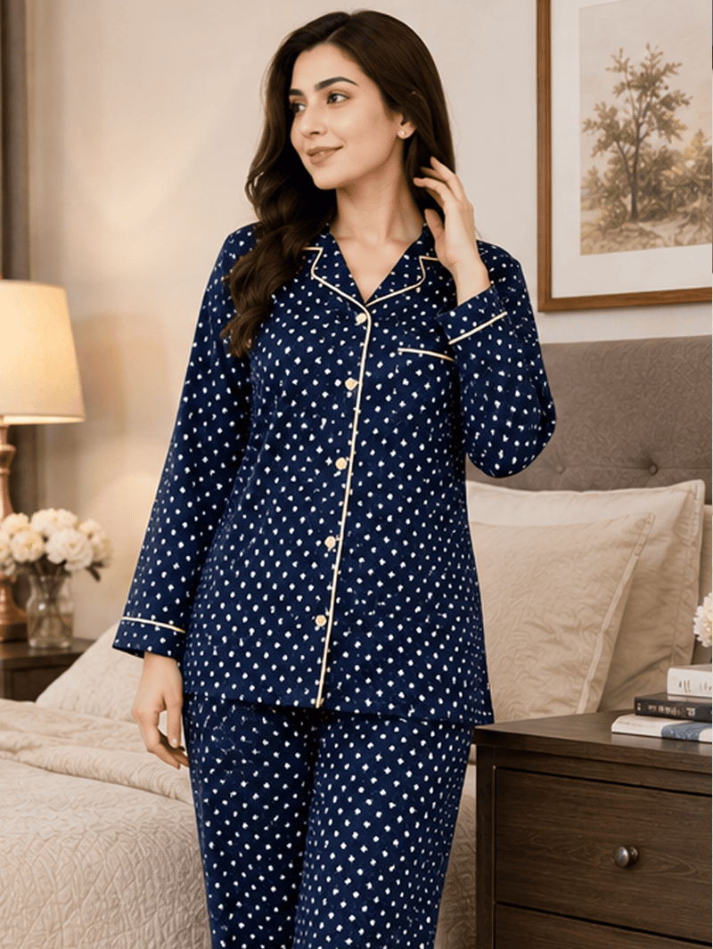 Starry Night Premium Linen Pajama Set - Image 2